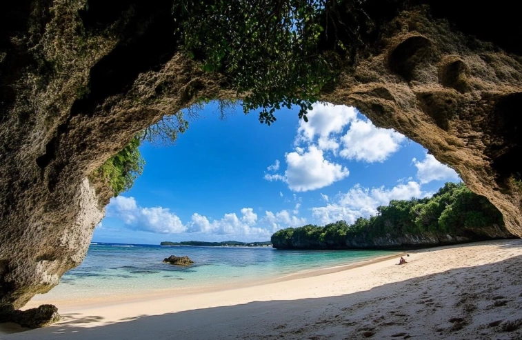 pink sand beaches japan