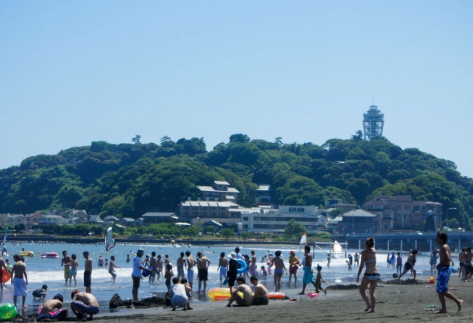 Enoshima swimming beach Enoshima swimming beach
